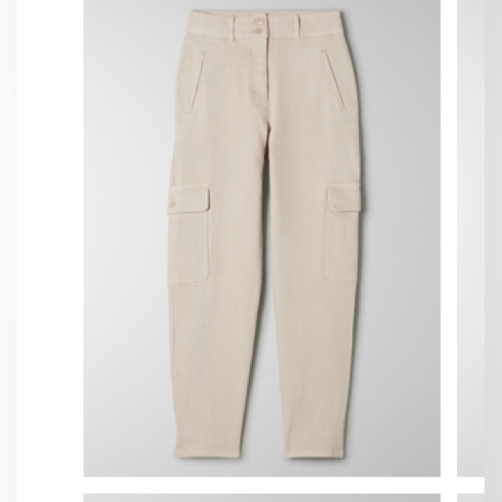 Women's Cream Cargo Pants